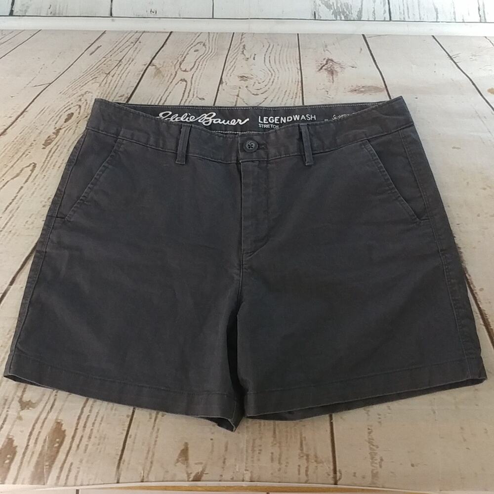 Eddie Bauer Legendwash Slightly Curvy Shorts Gray Size 10